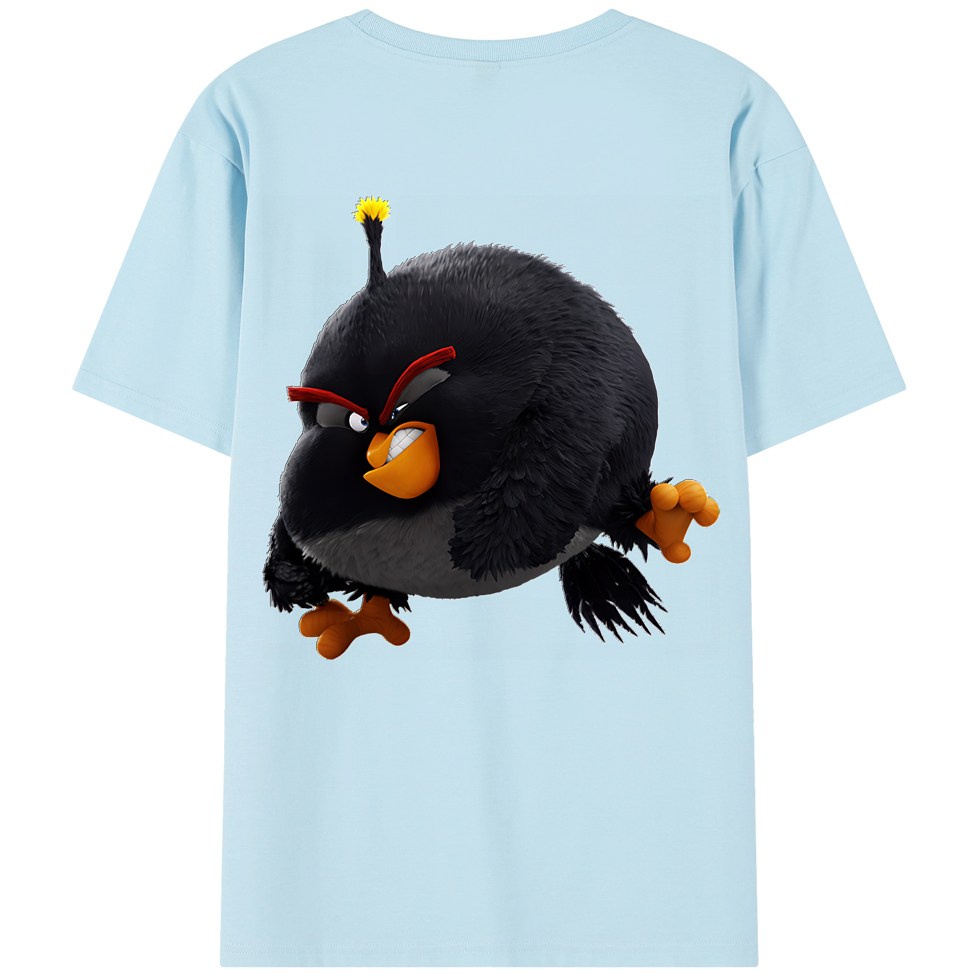 （画像用） Angry Birds アングリーバード 綿100％半袖Tシャツ（背面プリント）